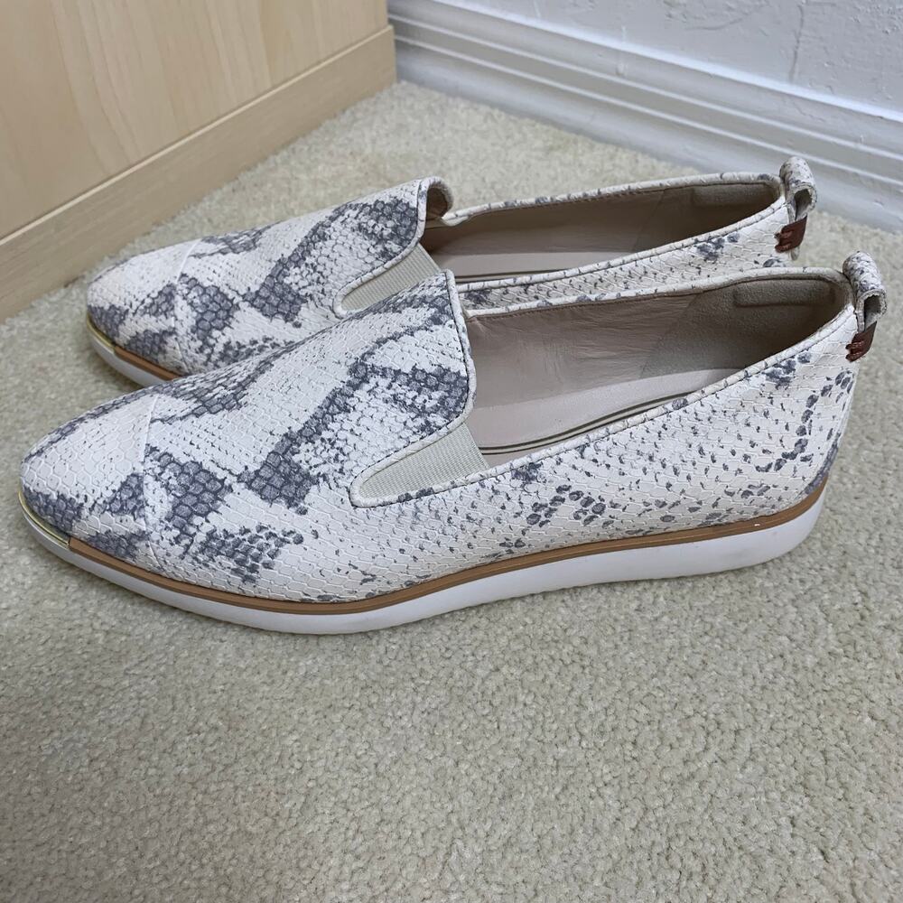 Cole Haan Grand Ambition Flats Women's Sz 7.5 B Faux Snake Embossed Leather